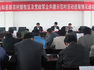 共和县召开新农村新牧区及党政军企共建示范村活动进展情况通报会