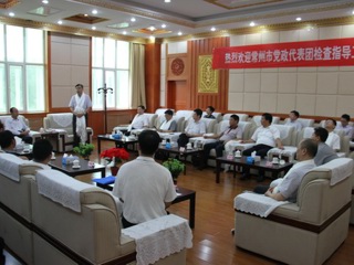 江苏省常州市党政代表团来我县检查指导工作