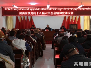 共和县委副书记、县长华旦深入倒淌河镇宣讲党的十八届六中全会精神