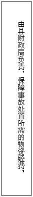 文本框: 由县财政局负责，保障事故处置所需的物资经费。