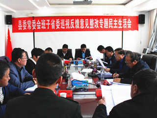 县委常委会班子召开省委巡视反馈意见整改专题民主生活会