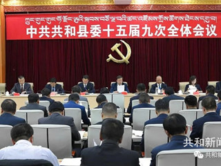 中共共和县委十五届九次全体会议召开