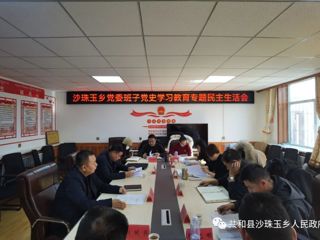 沙珠玉乡召开党史学习教育专题民主生活会
