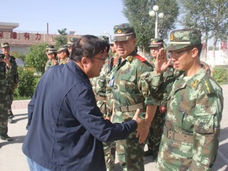 共和县四大班子领导慰问驻恰武警消防官兵
