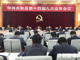 中共共和县委十四届九次全体会议胜利召开