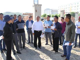 县政府主要领导视察教育项目建设情况
