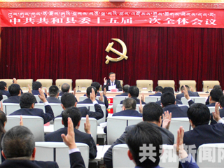 中共共和县第十五届委员会第一次全体会议顺利召开